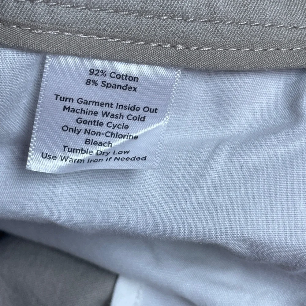 Talbots Signature Straight Leg Pants Womens 12 Tan Khaki Cotton Stretch Chino
